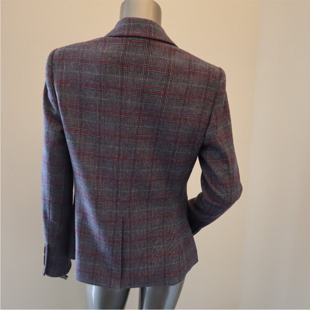 $798 Veronica Beard Lawrence Dickey Blazer Wool Gray Plaid Jacket Size 16 - Picture 5 of 7